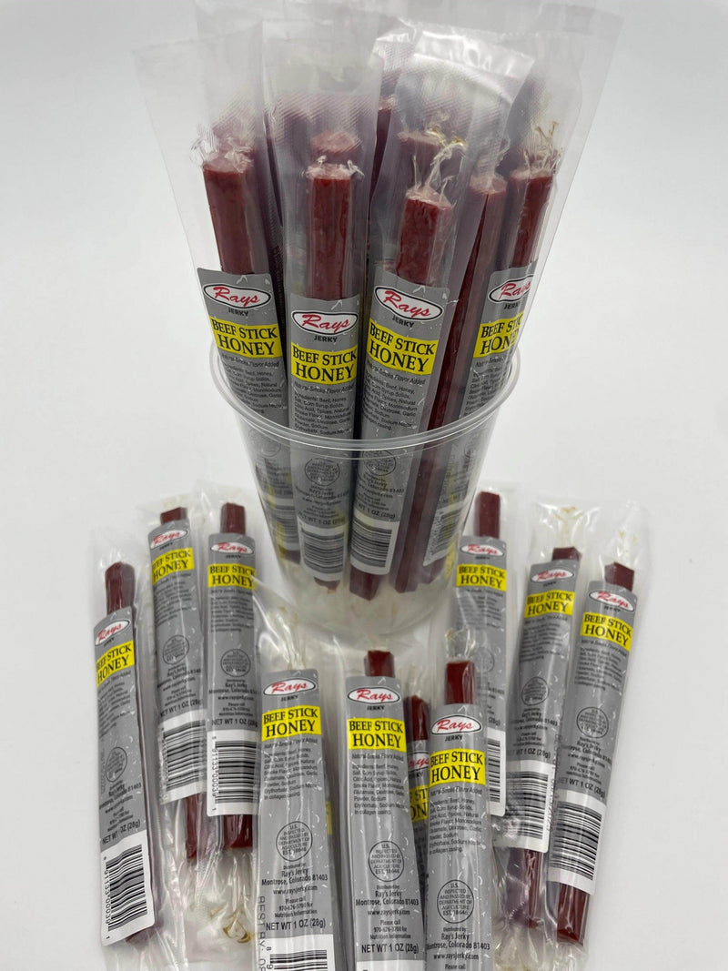 Honey Beef Sticks 24 Count Canister - Rays Jerky
