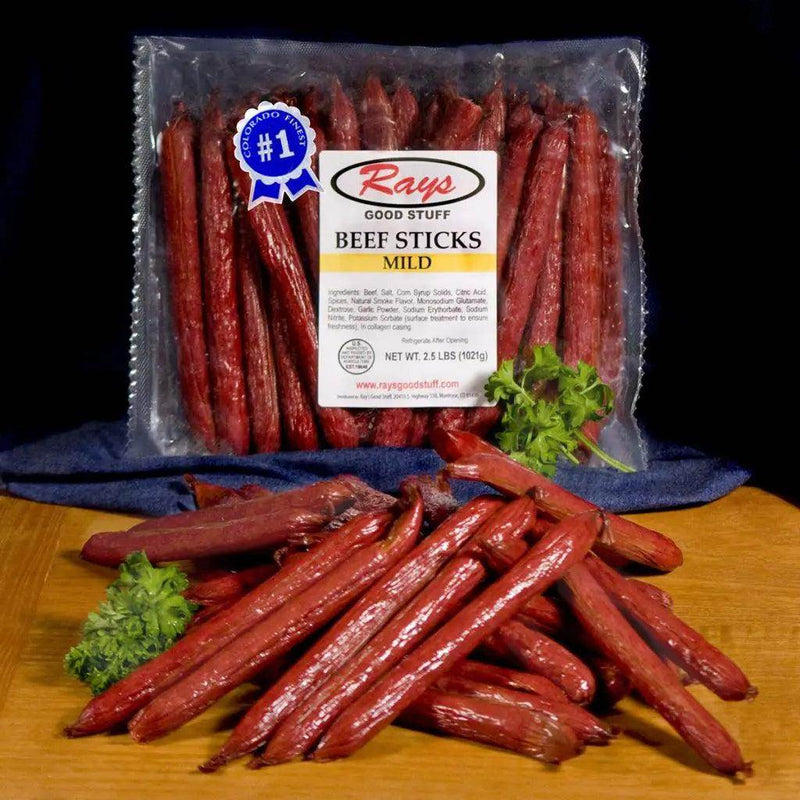 Mild Beef Sticks 2.5 Ib Bag - Rays Jerky