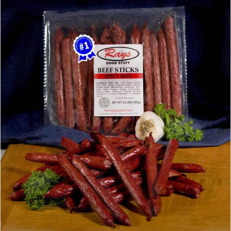 Spicy Beef Sticks 2.5 Ib Bag - Rays Jerky